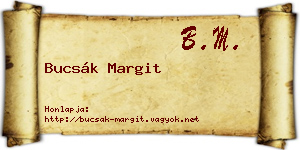 Bucsák Margit névjegykártya